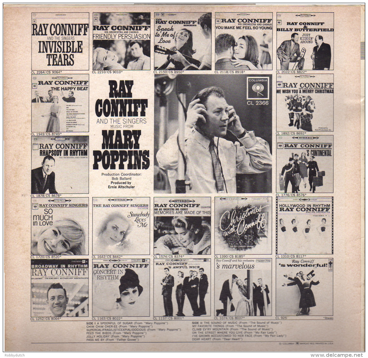 * LP *  RAY CONNIFF - MUSIC FROM MARY POPPINS, THE SOUND OF MUSIC AND OTHER GREAT MOVIE THEMES - Musicals