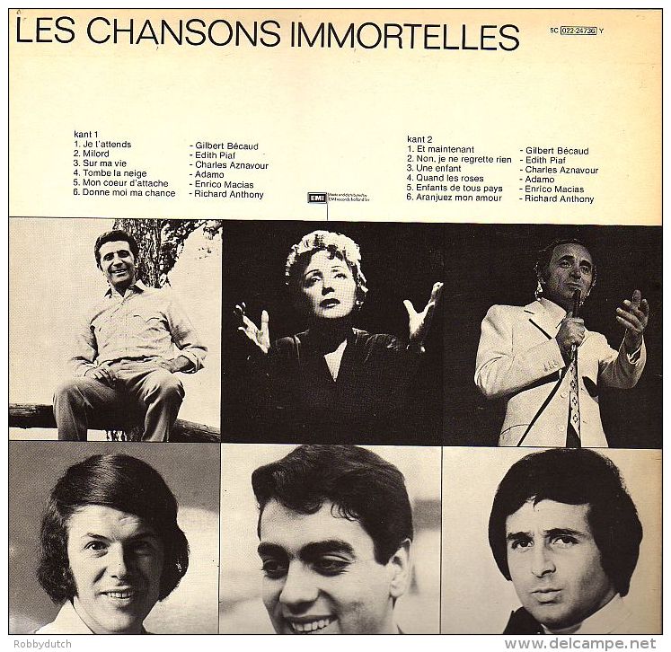 * LP *  LES CHANSONS IMMORTELLES (Holland 1979 EX!!!) - Compilations