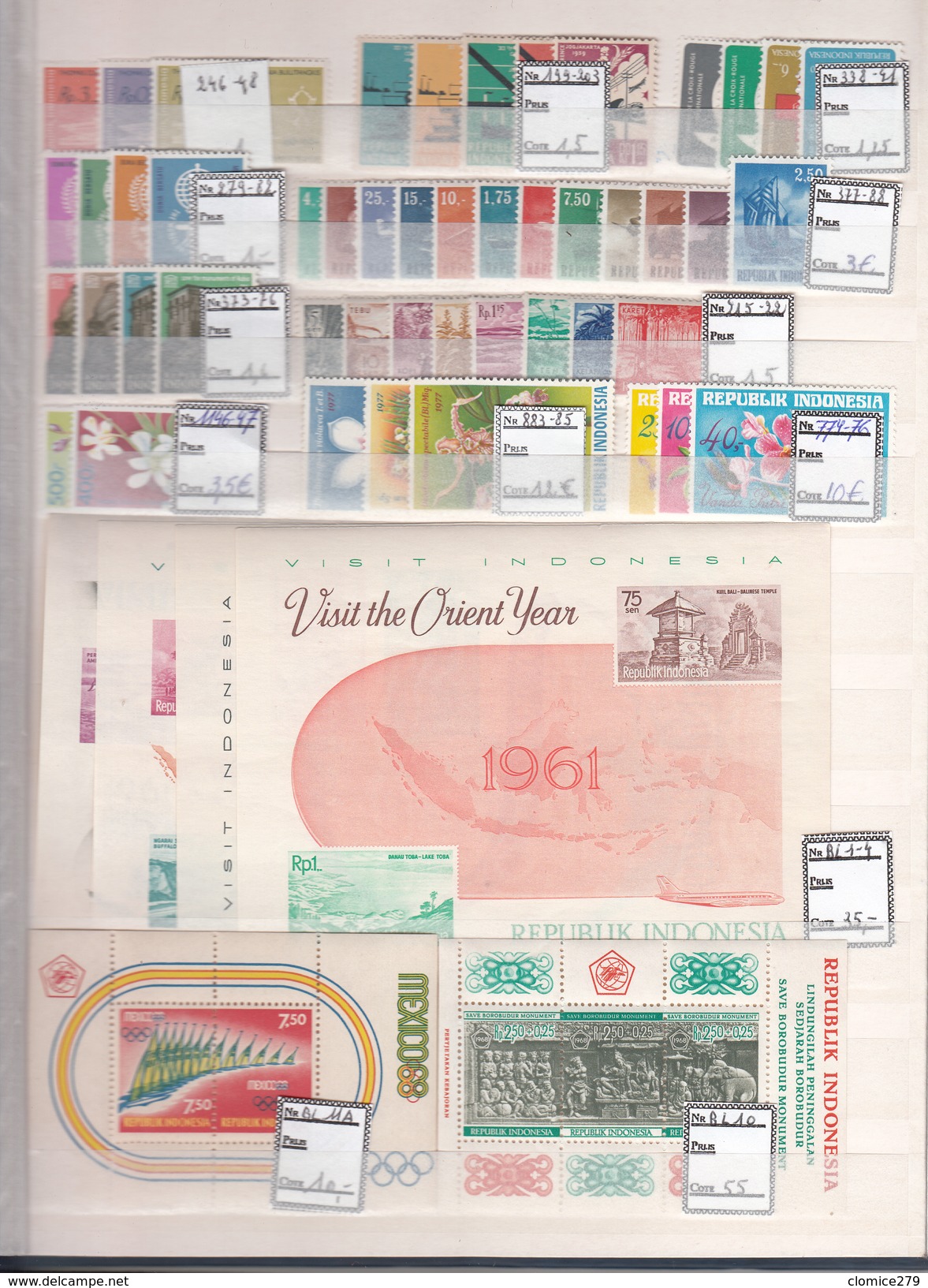 Indonésie  Lot De  Timbres Et Feuillet   Cote + De 800 Euros  Xx      6 Scan - Indonésie