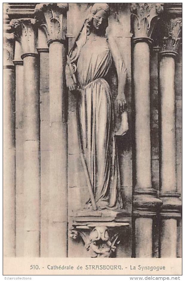 Judaisme.Judaica.Juif..     Synagogue   Strasbourg    Détail D'une Statue              (voir Scan) - Judaika