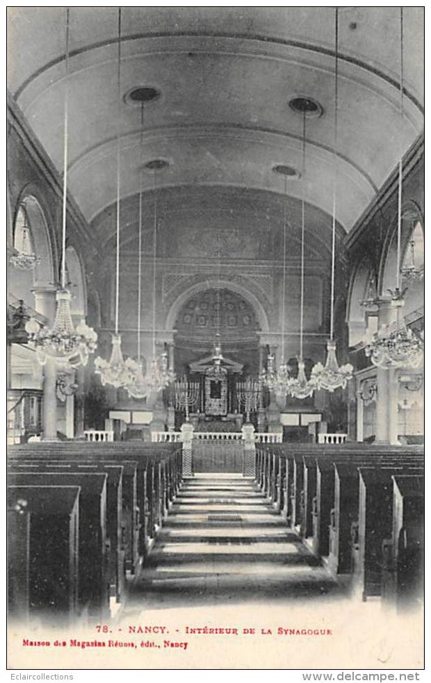 Judaisme.Judaica.Juif..     Synagogue     Nancy. L'Intérieur           (voir Scan) - Judaika