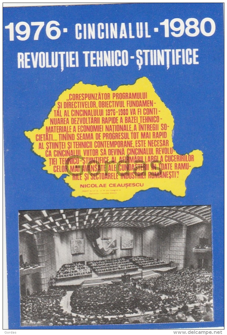 Romania - Pocket Calendar 1976 - Propaganda Comunista - Communist - Editura Politica - Romania