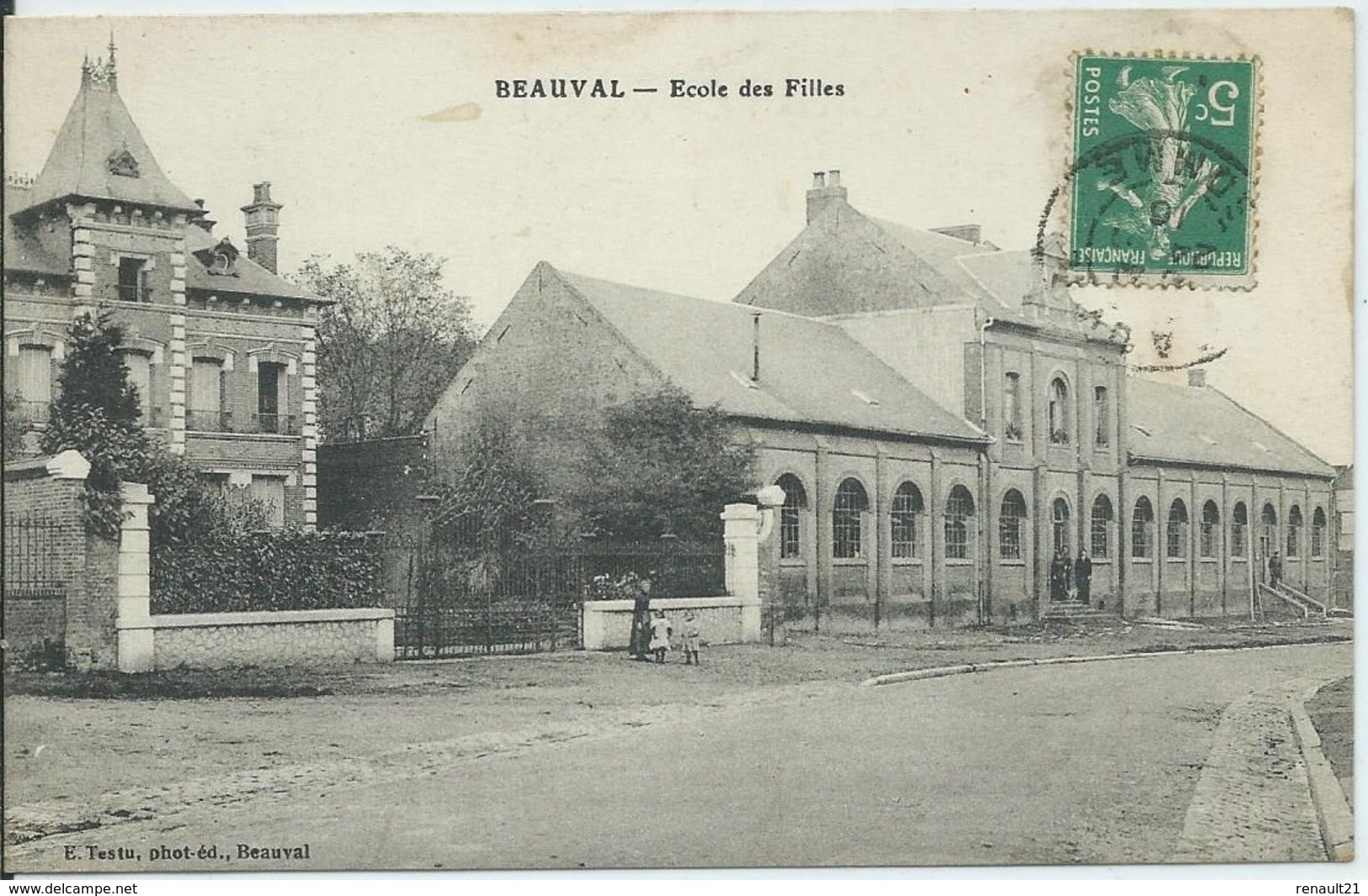 Beauval-École Des Filles-(CPA) - Beauval