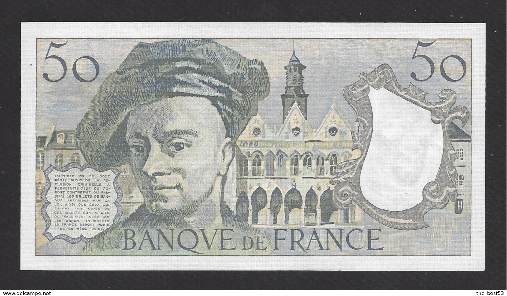 50 Francs  Quentin De La Tour  1984 - 50 F 1976-1992 ''Quentin De La Tour''