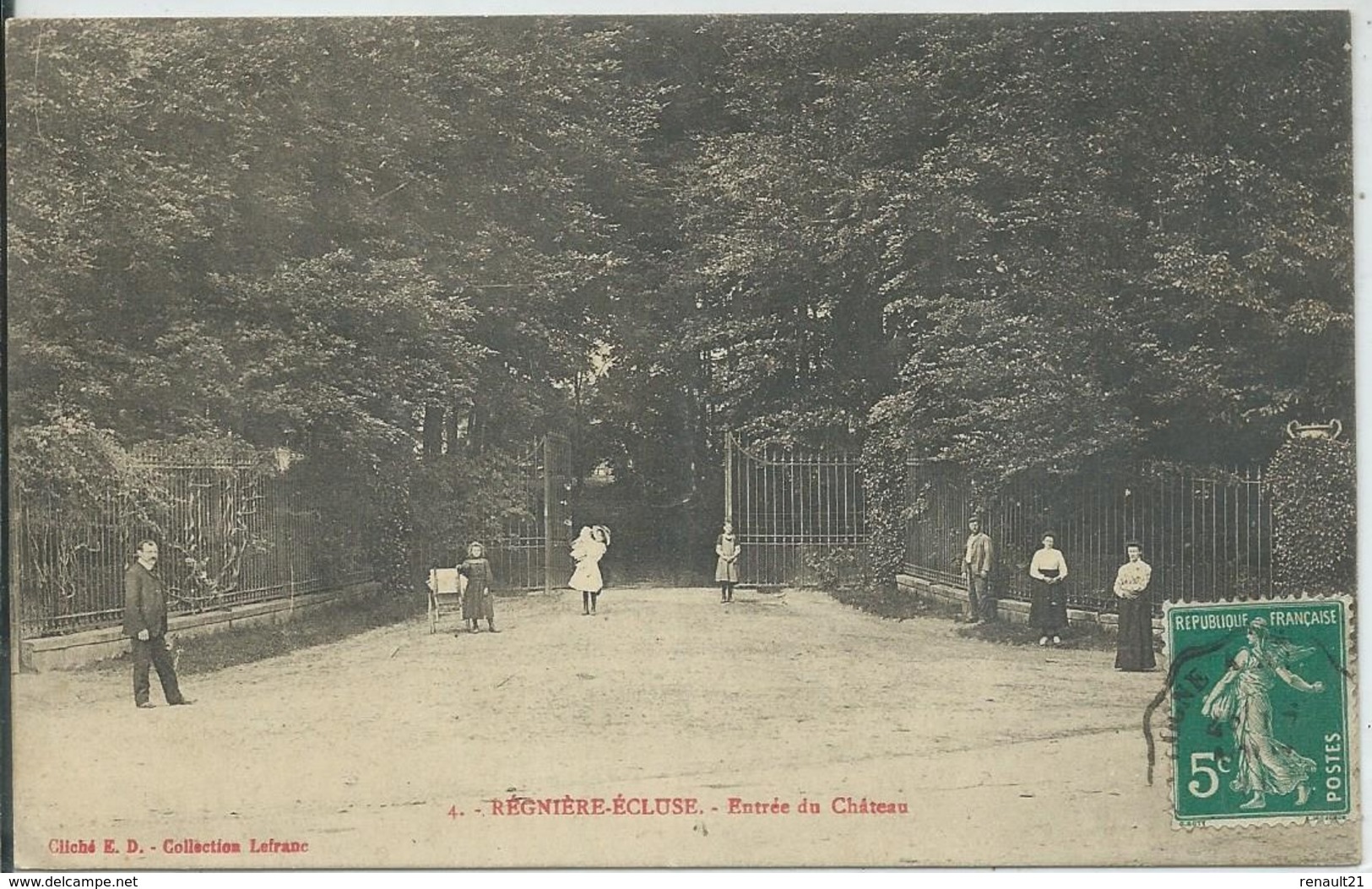 Régnière-Écluse-Entrée Du Château-(CPA) - Autres & Non Classés