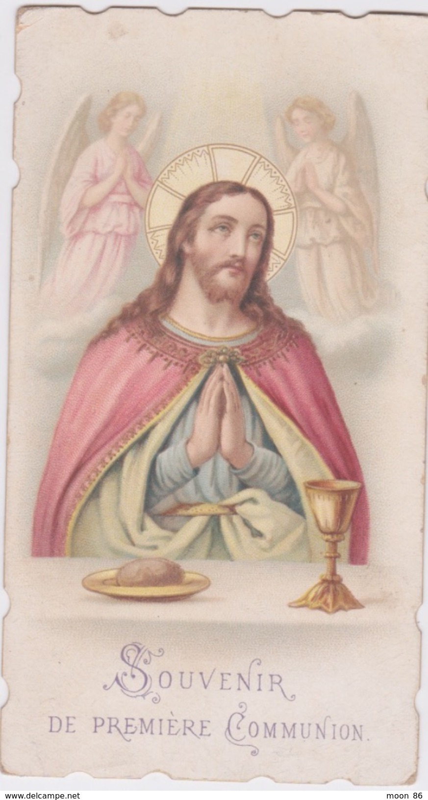 Chromo - CANIVET  Image Pieuse Et Religieuse  SOUVENIR DE PREMIÈRE  COMMUNION - JESUS PRIANT 1904  - BOUASSE LEBEL - Devotion Images