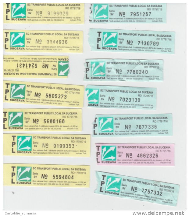 Romania Suceava Bus Tickets 14 Items - Europa