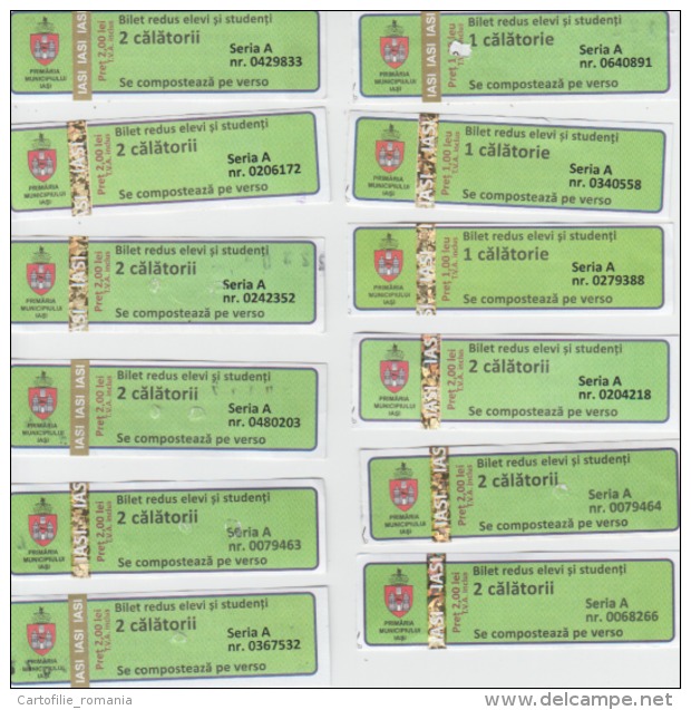 Romania Bus/tram Tickets 12 Items - Europa