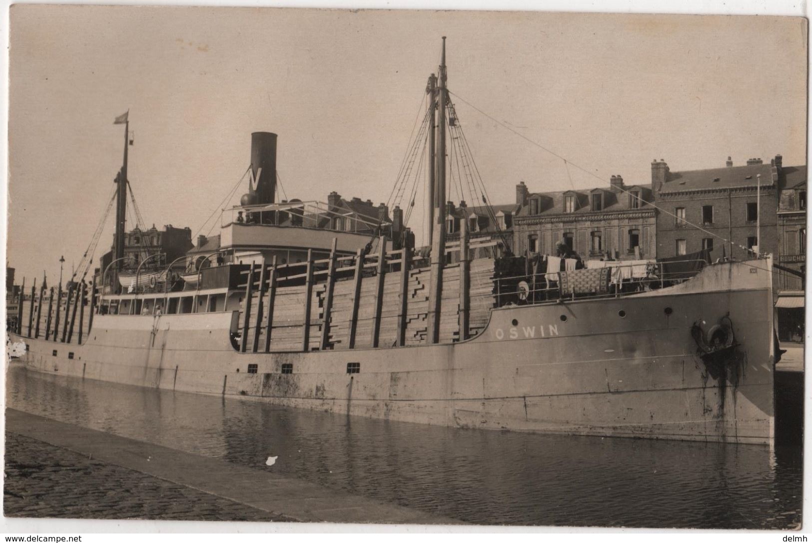 Carte Photo Marine 1920's RPPC Navy Norway Norge Ship Oswin  Voir Verso Sweden - Handel