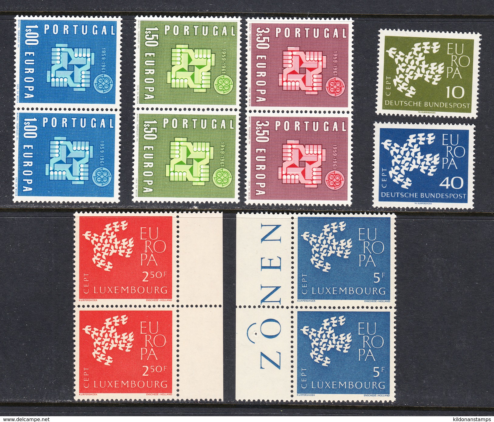 1961 Europa Assortment, Mint No Hinge, Sc# , SG , Yt - Andere-Europa