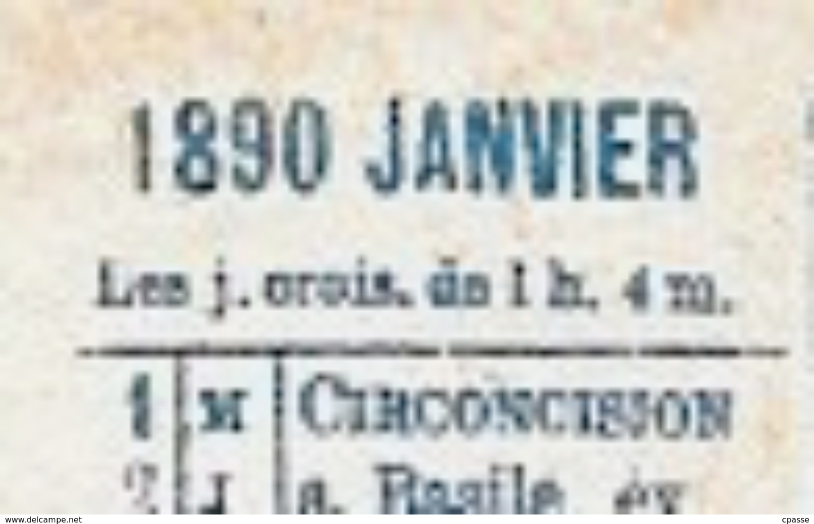 En L'état Très Ancien CALENDRIER Petit Format "Fil Au Chinois" 1890 (année TRES RARE) Ph. VRAU & Cie 59 LILLE Nord - Small : ...-1900