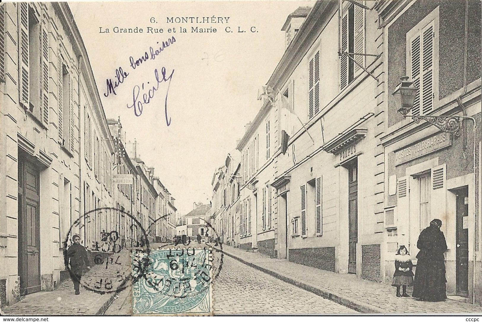 CPA Montlhéry La Grande Rue Et La Mairie - Montlhery