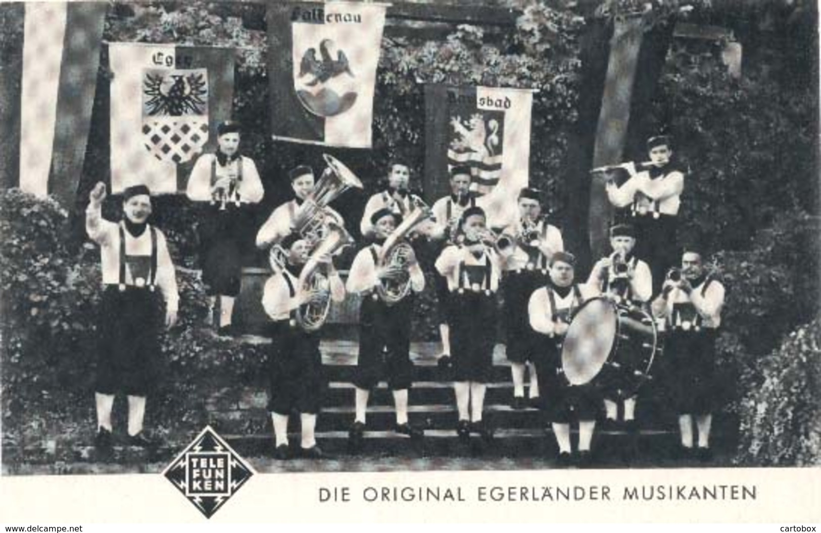 Die Original Egerlander Musikanten  ( 2 X Scan) Promotiekaart (muziekgroep / Artiesten) - Artiesten