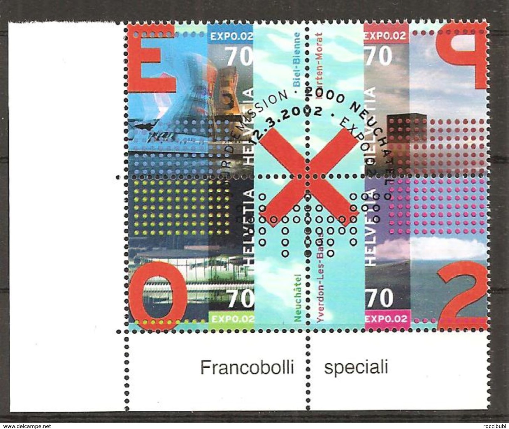 Schweiz 2002 // Michel 1785/1788 O 4er Block (2780) - Used Stamps