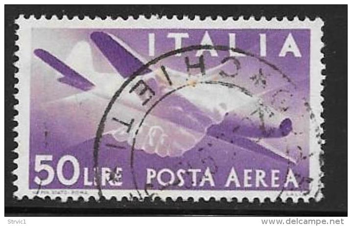 Italy Scott #C114 Used Plane, 1947 - Poste Aérienne