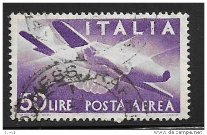 Italy Scott #C131 Used Plane, Hands, 1957 - Poste Aérienne