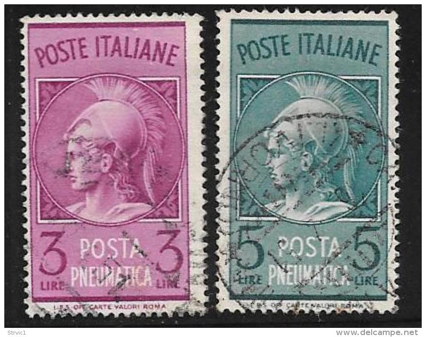 Italy Scott #D19-20 Used Pneumatic Post Stamps, 1947 - Express/pneumatic Mail