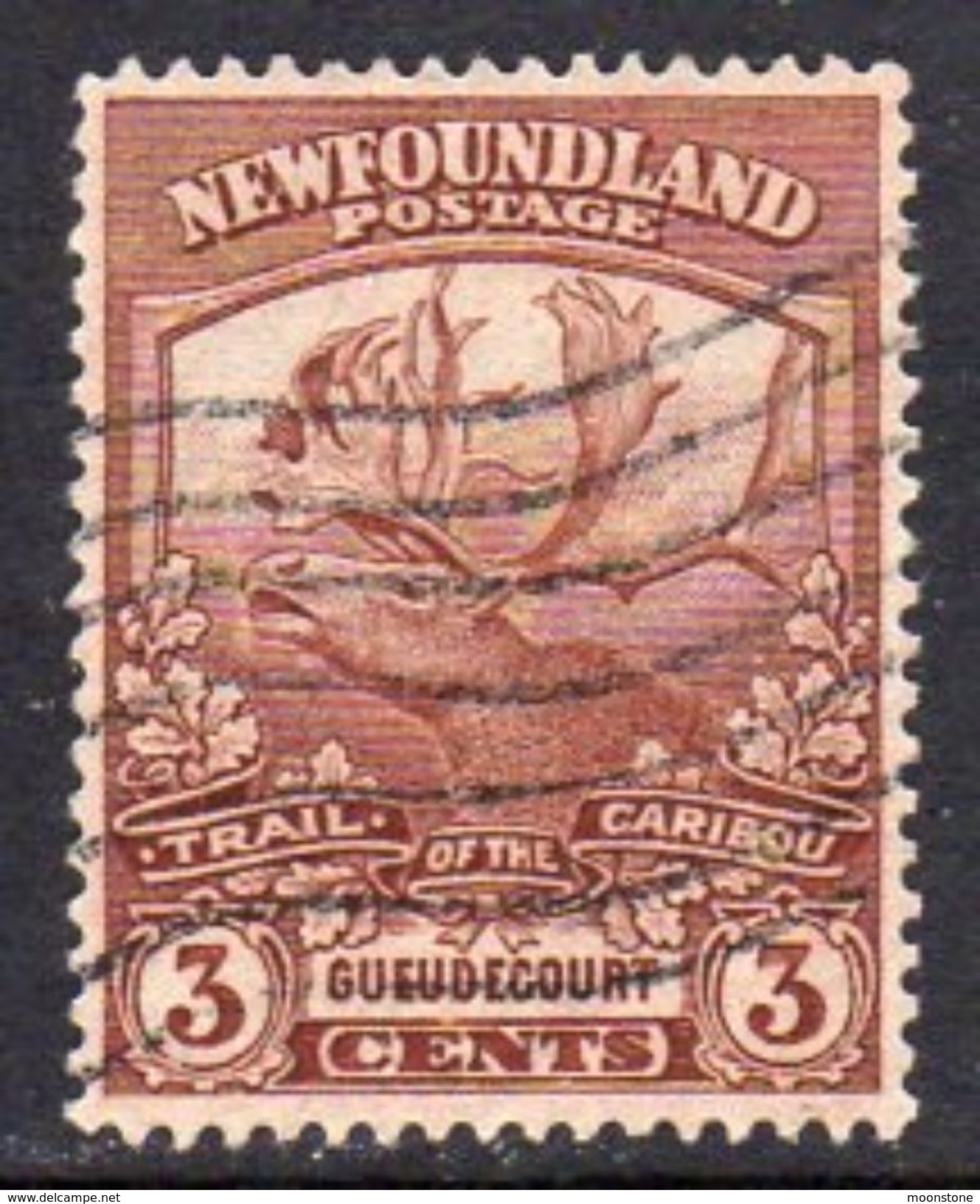 Newfoundland 1919 Newfoundland Contingent 3c Brown Guedecourt, Used, SG 132 - 1908-1947