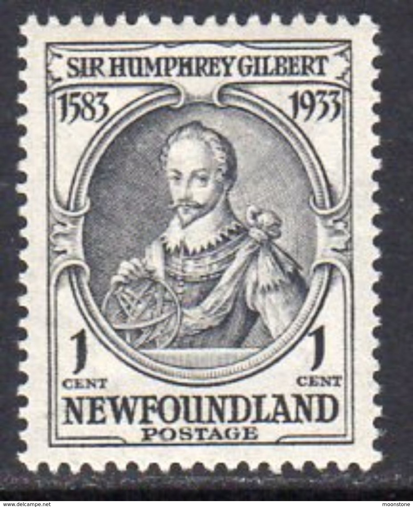 Newfoundland 1933 350th Anniversary Of Annexation 1c Sir Humphrey Gilbert, Hinged Mint, SG 236 - 1908-1947