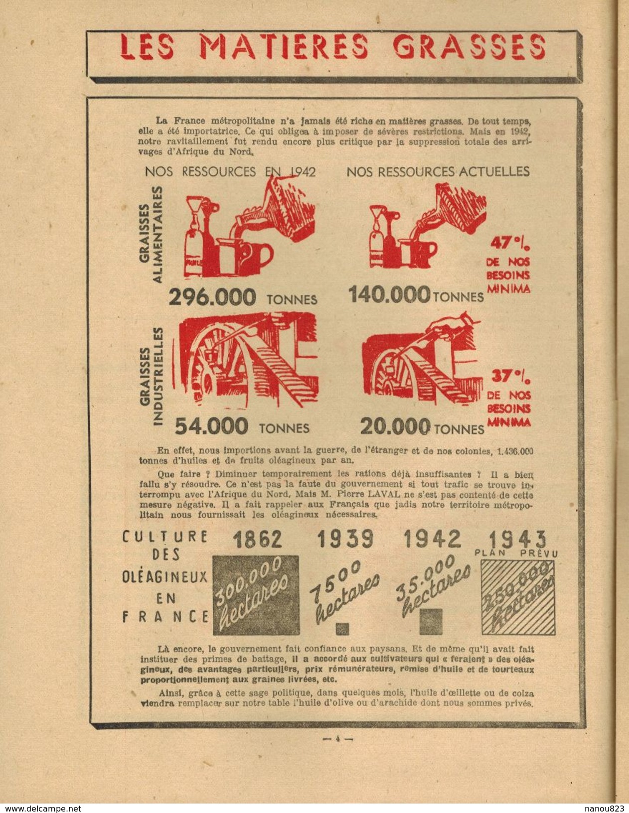 L'ESPOIR FRANCAIS Journal Pétainiste Pétain Propagande Française Résultat D'une Politique  - Vichy