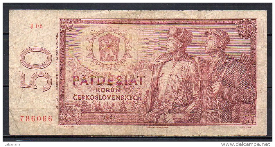 534-Tchécoslovaquie Billet De 50 Korun 1964 J06 - Tchécoslovaquie