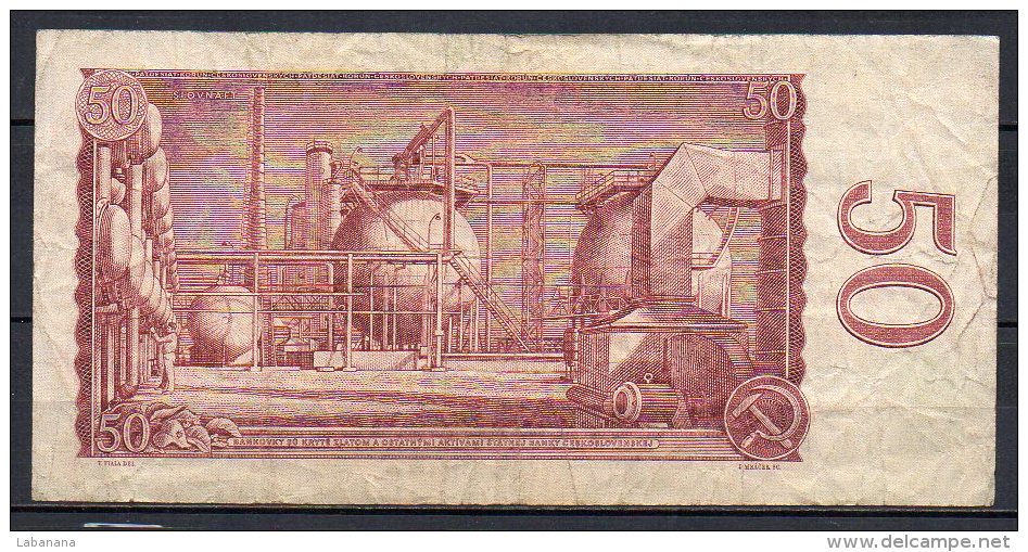 534-Tchécoslovaquie Billet De 50 Korun 1964 J06 - Tchécoslovaquie