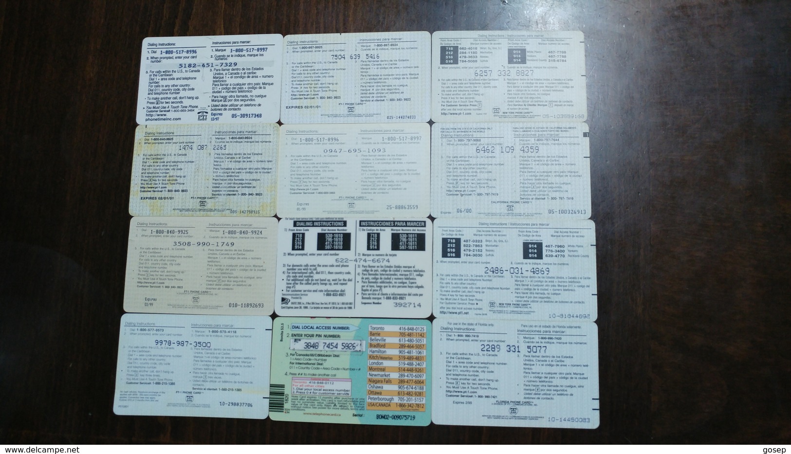 U.s.a-prepiad Card-(set7)-(12cards)-used Card+3prepiad Card - Andere & Zonder Classificatie