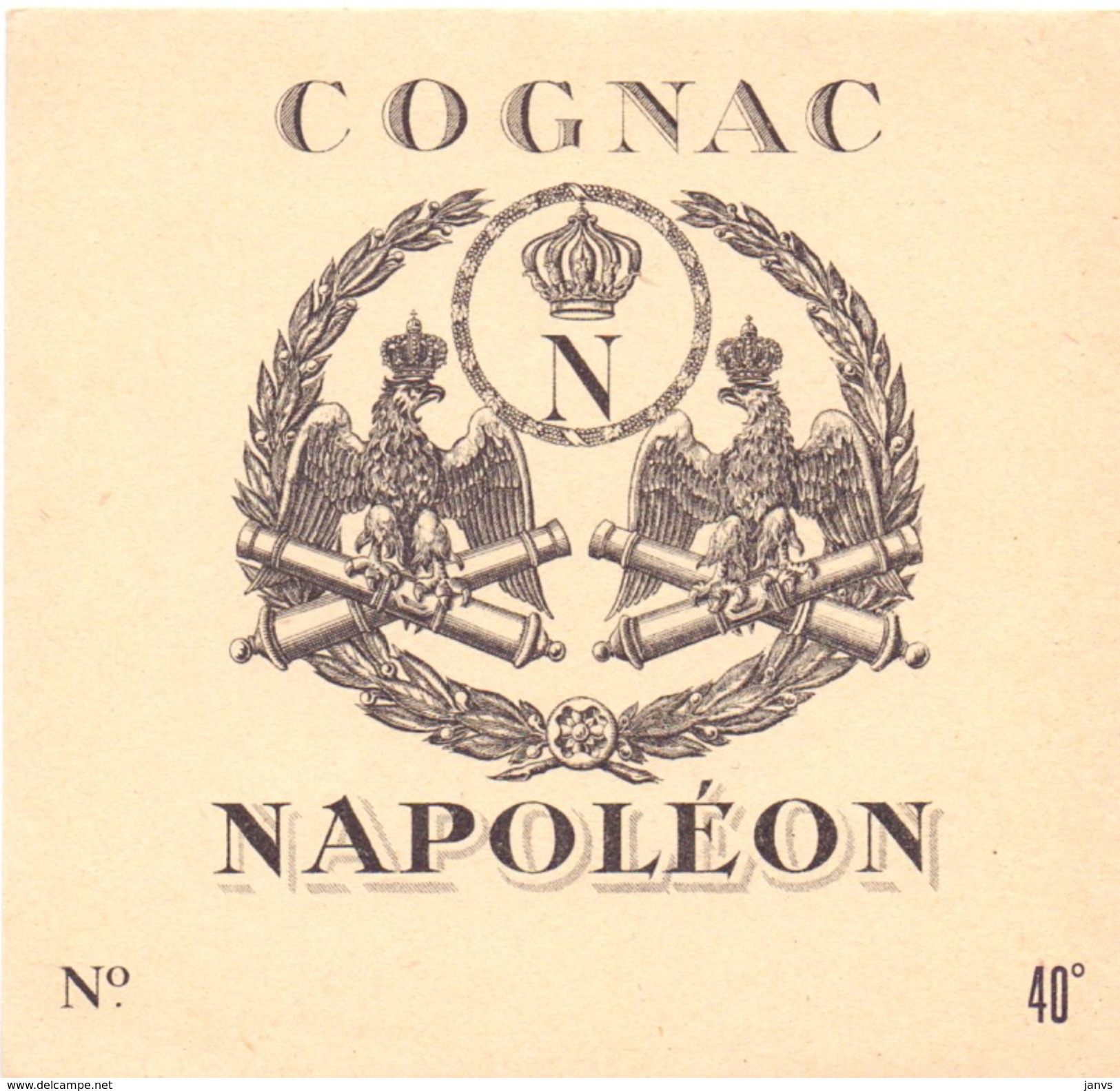 Etiket étiquette Cognac Napoleon - Autres & Non Classés