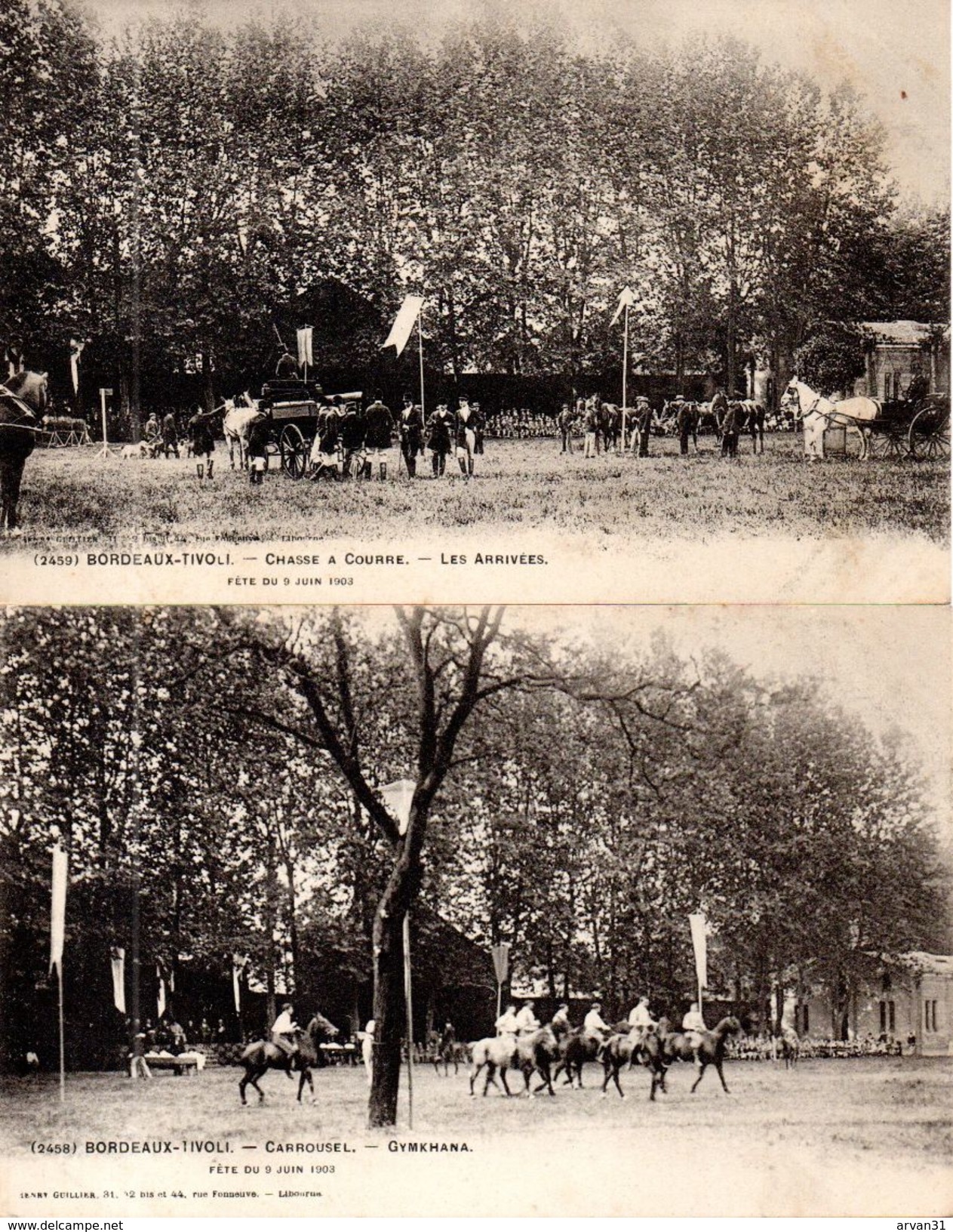 BORDEAUX TIVOLI - FÊTES Du 8 JUIN 1903 - BEL ENSEMBLE RARE  De 9 CPA - - Bordeaux