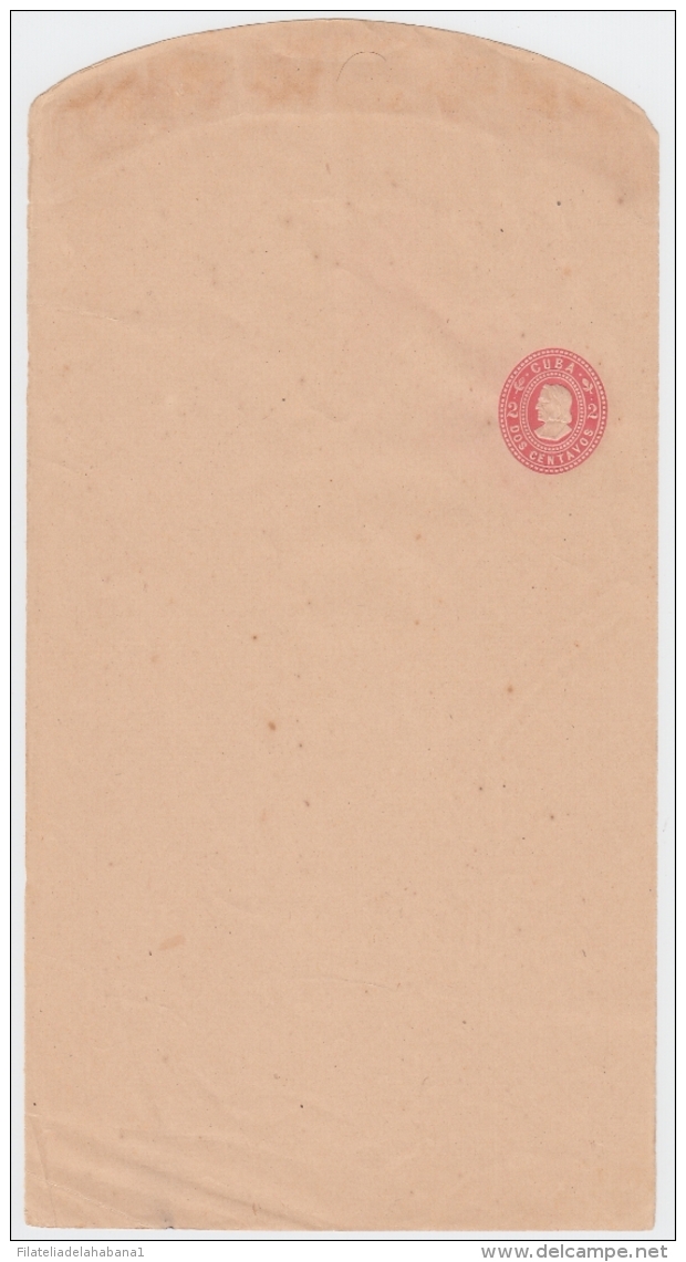 1899-EP-186 CUBA (LG-1227) 1899 NEWSPAPER 2c POSTAL STATIONERY COLON. FAJA DE PERIODICOS SIN DOBLAR. - Cartas & Documentos