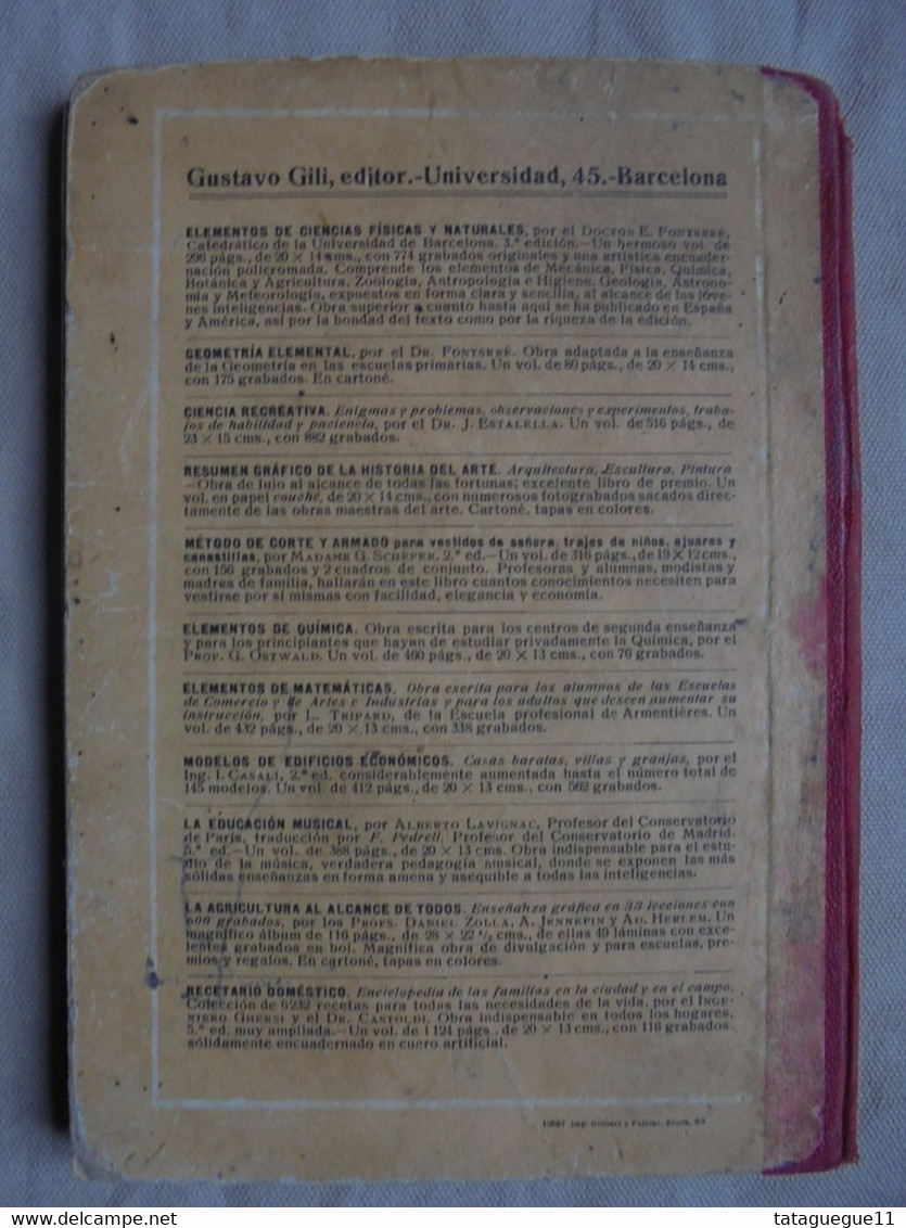 Ancien - Livre Manuel scolaire Lecciones de Cosas Leçons de choses Espagnol 1920