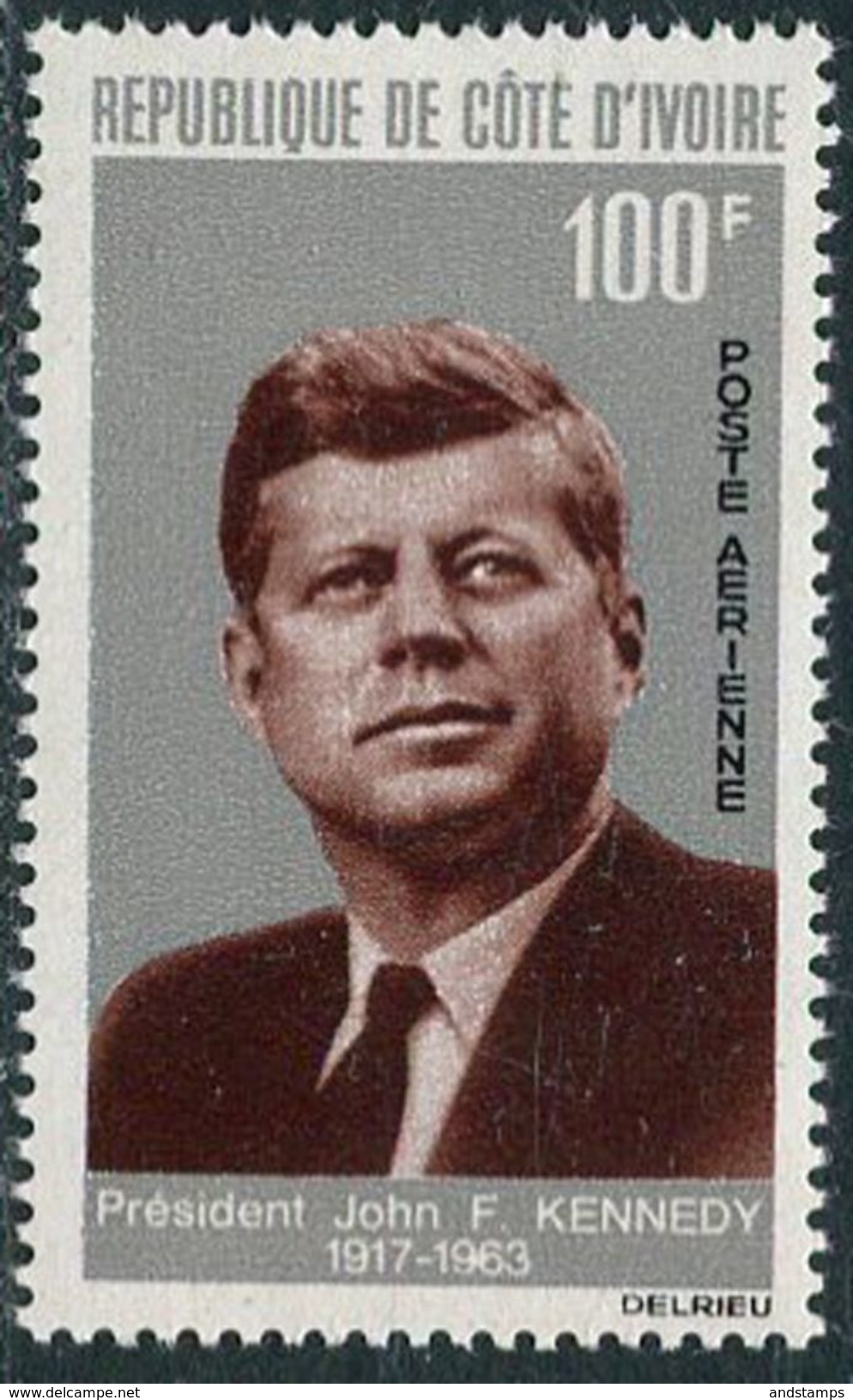 Cote D'ivoire 1964. Michel #276 MNH/Luxe. Death Of John F. Kennedy. (Ts15) - Ivory Coast (1960-...)