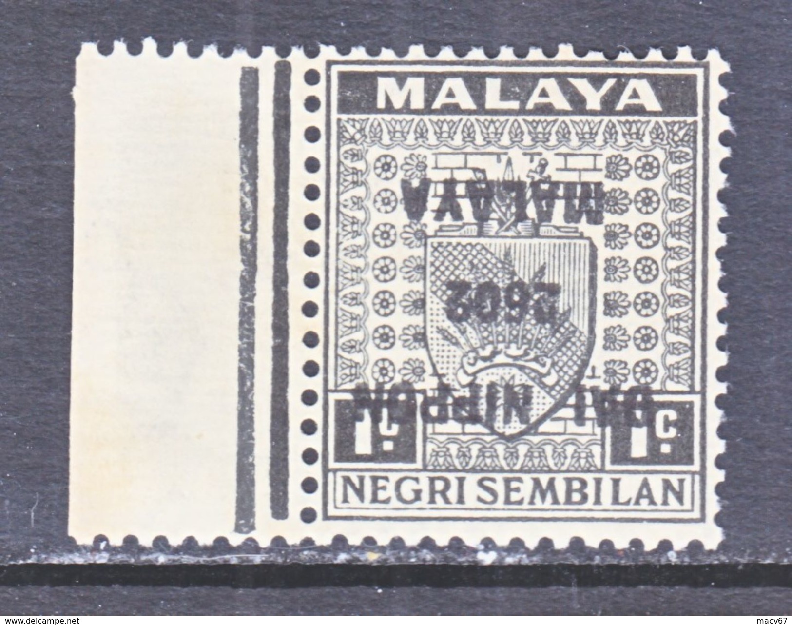 JAPANESE  OCCUPATION  NEGRI  SEMBILAN  N 17a  **  INVERTED  OVPT. - Japanese Occupation