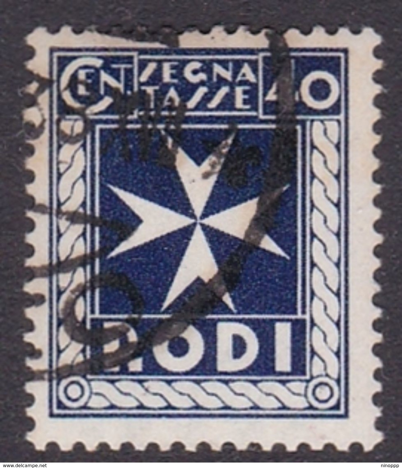 Italy-Colonies And Territories-Aegean General Issue-Rodi Postage Due D4 1934 30c Violet Used - Emissions Générales