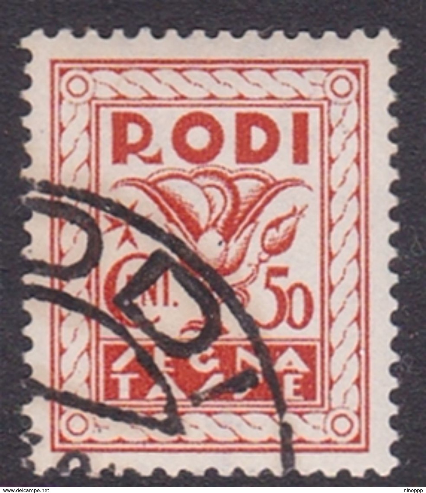 Italy-Colonies And Territories-Aegean General Issue-Rodi Postage Due D 6 1934 50c Orange Used - General Issues