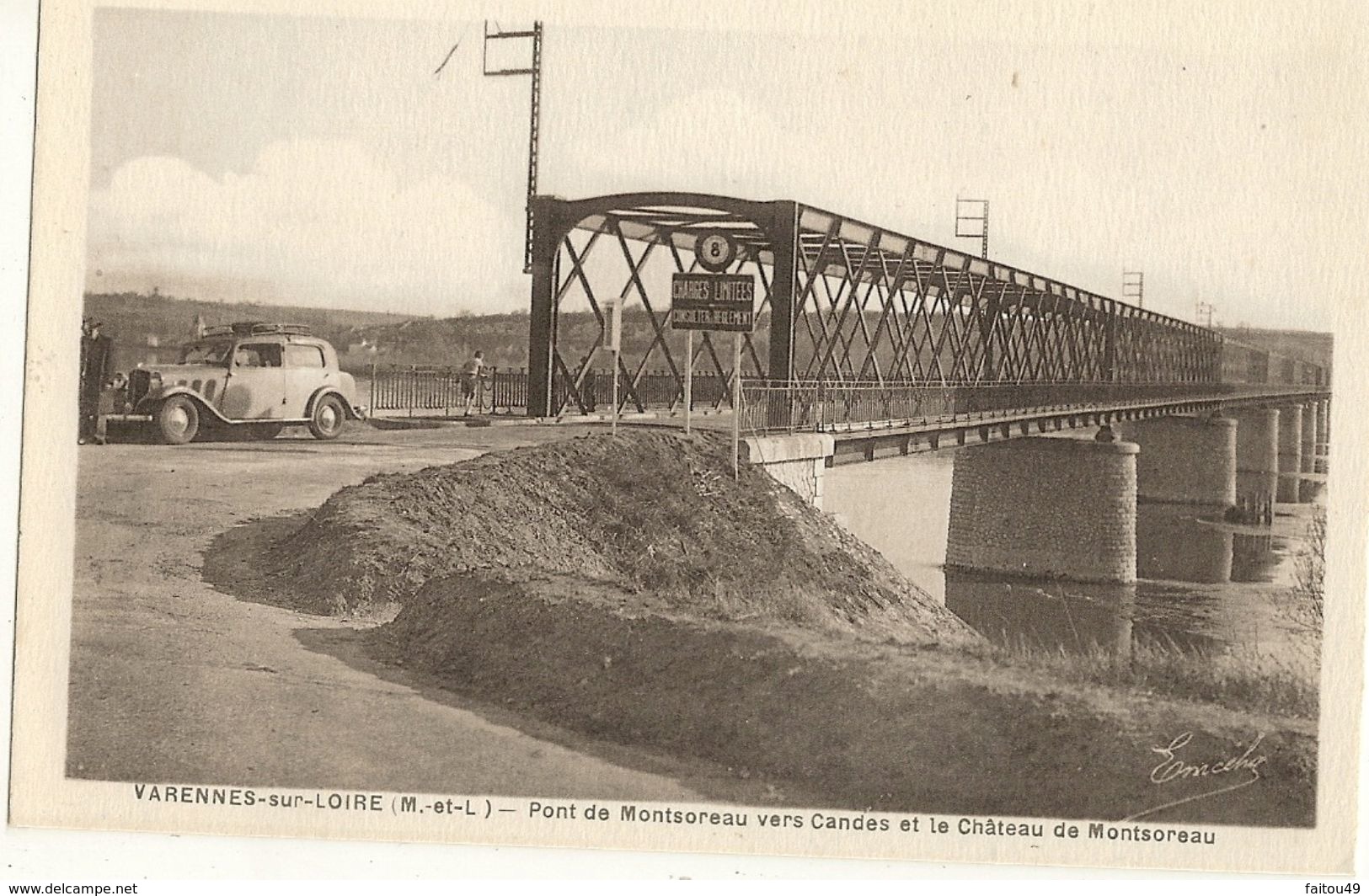 49 - ( Cpsm Pf )  VARENNES SUR LOIRE -  Pont De Montsoreau Vers Candé 142 - Other & Unclassified