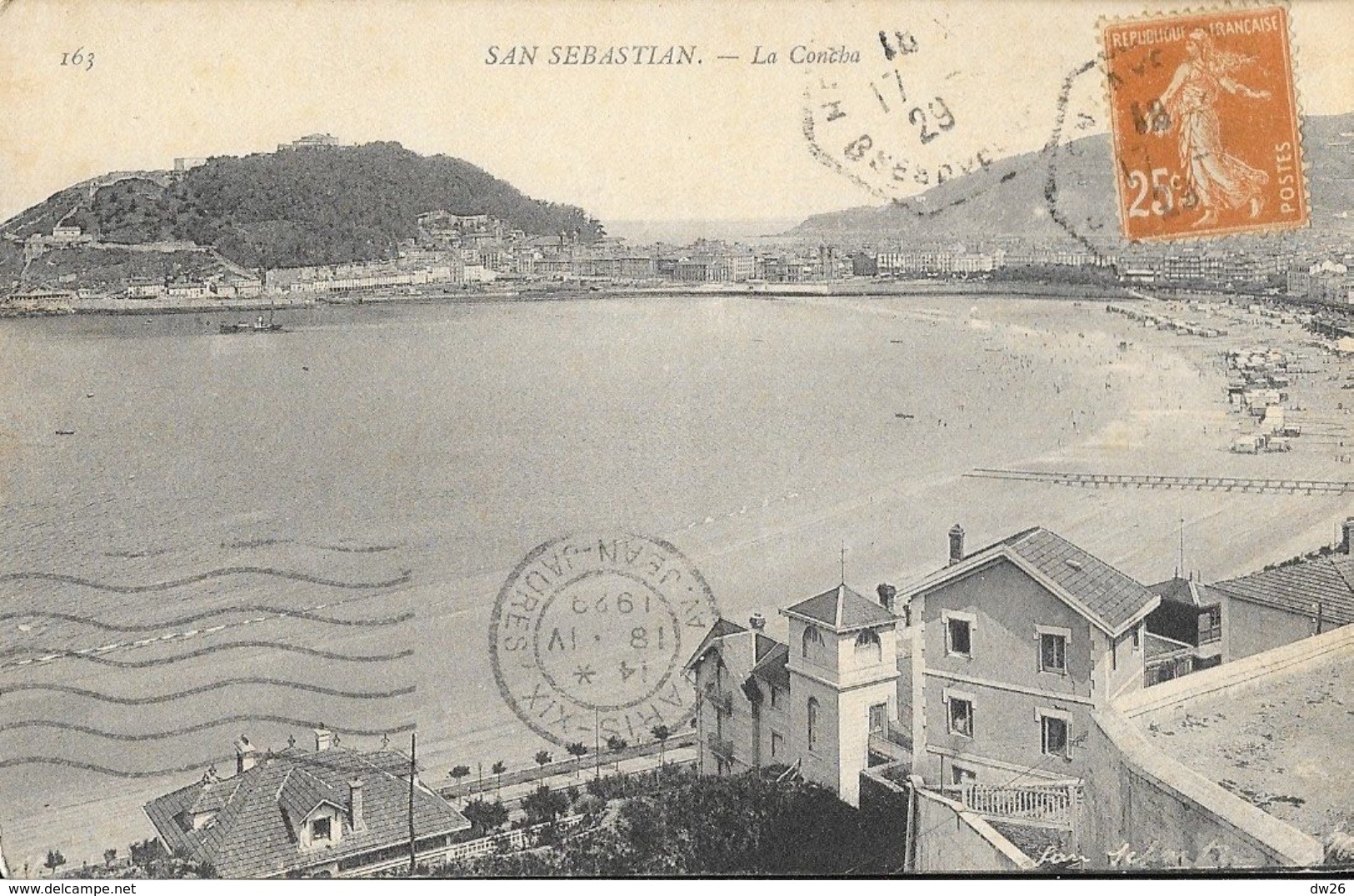 San Sebastian - La Concha, Playa - N° 163 - Guipúzcoa (San Sebastián)