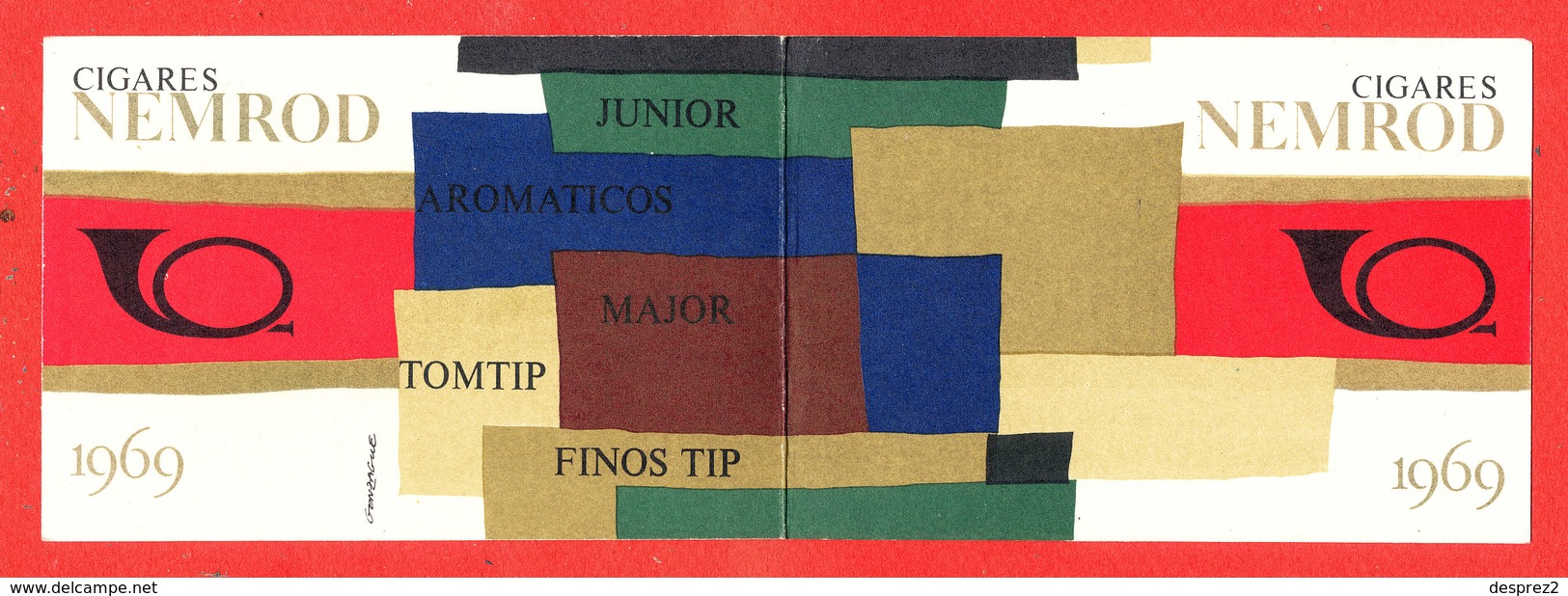 Calendrier Cigares Nemrod 1969 Petit Format - Petit Format : 1961-70