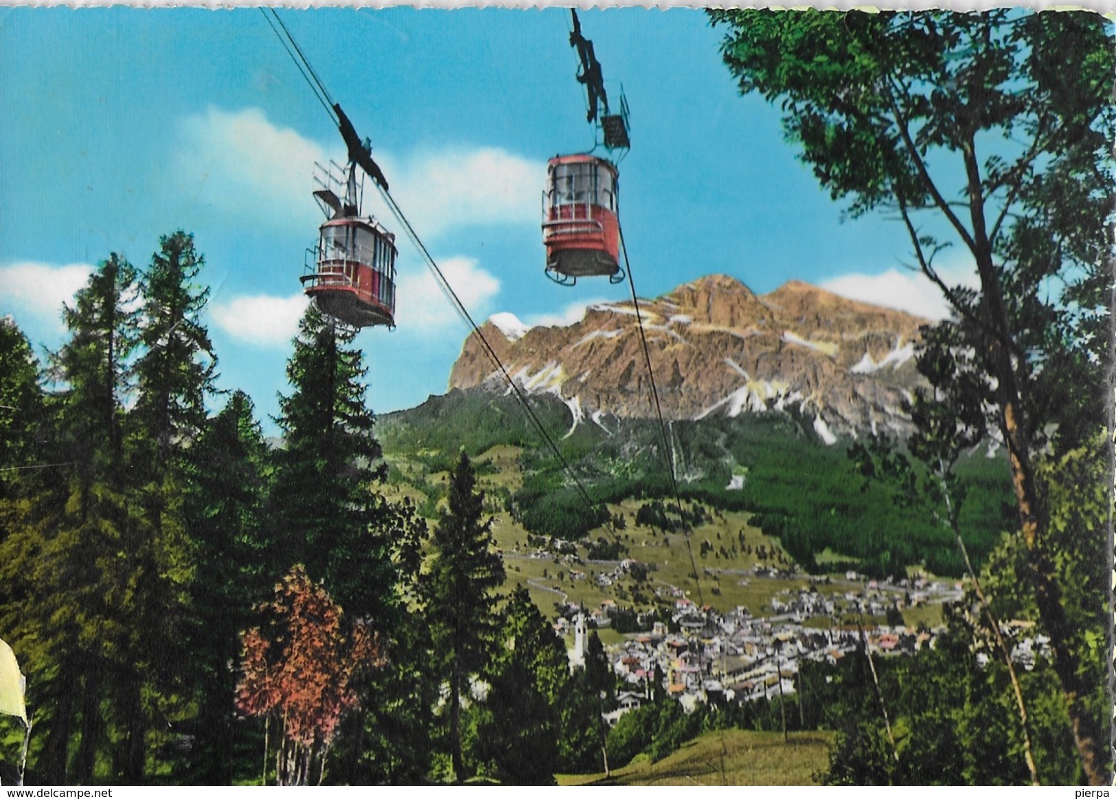 DOLOMITI - FUNIVIA DEL FALORIA - CORTINA E LE TOFANE - VIAGGIATA 1960 - GARIBALDINI ISOLATO - Altri & Non Classificati