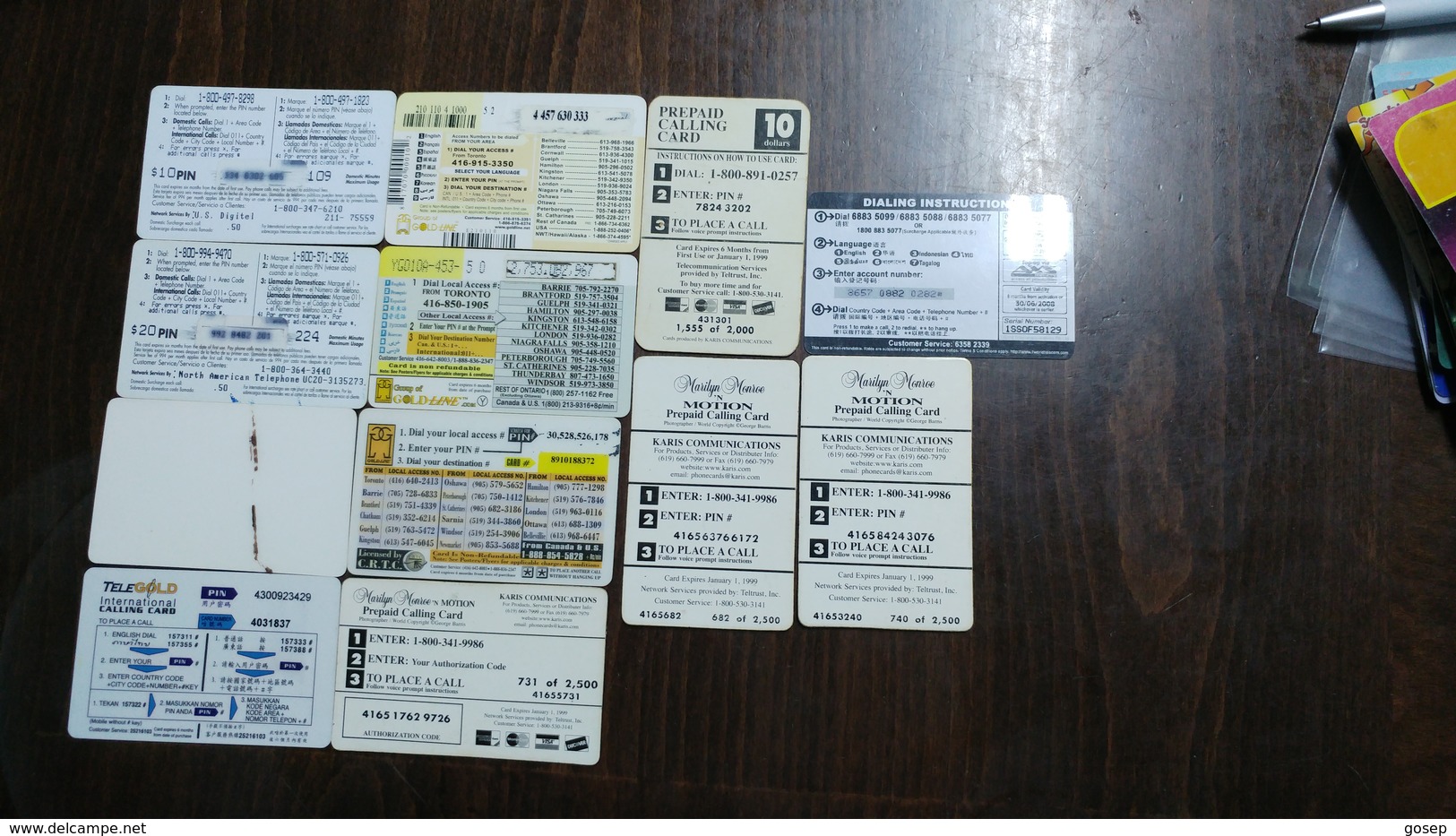 U.s.a-prepiad Card-(set26)-(12cards)-used Card+3card Prepiad Free - Other & Unclassified