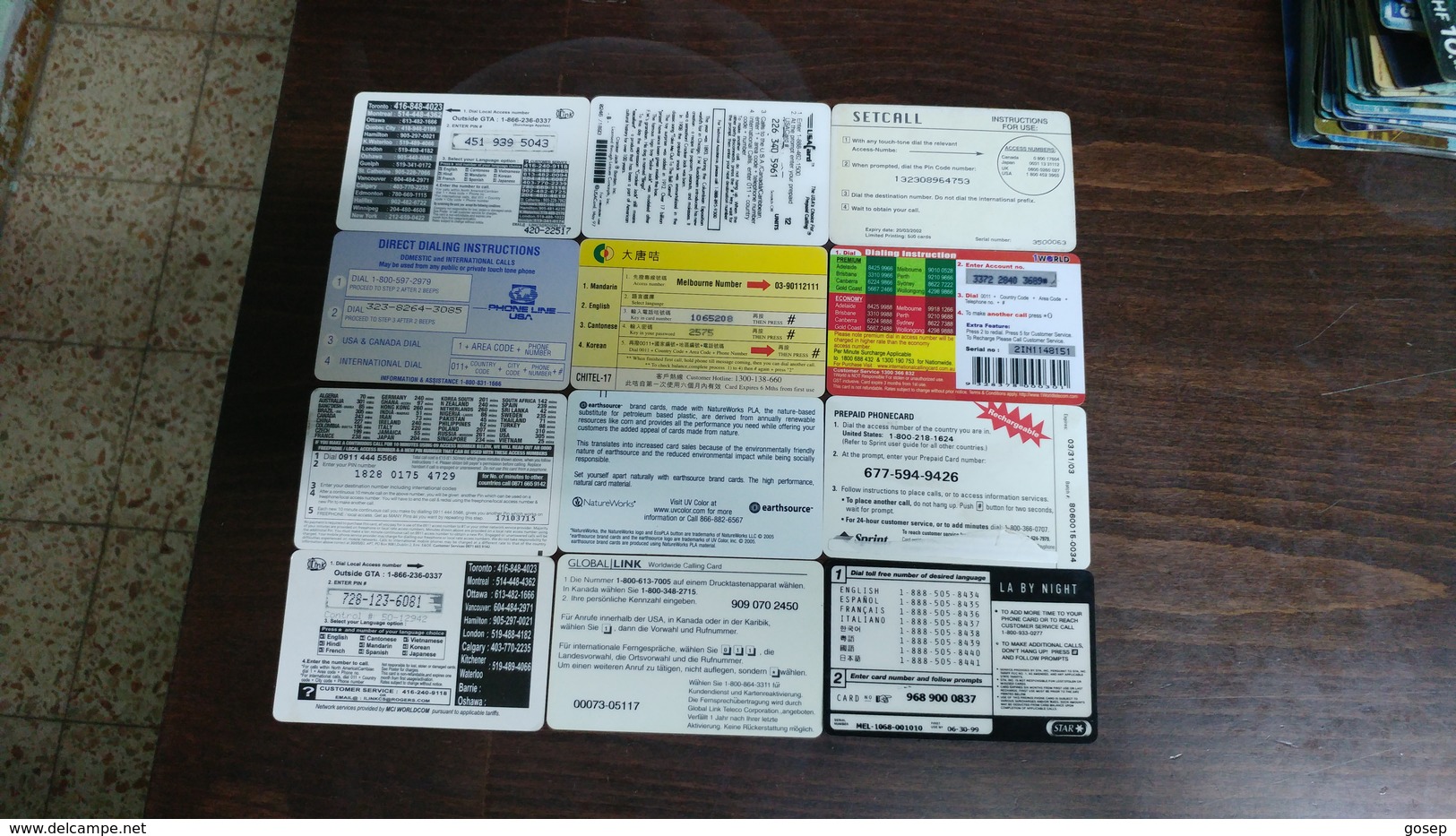 U.s.a-prepiad Card-(set27)-(12cards)-used Card+3card Prepiad Free - Autres & Non Classés
