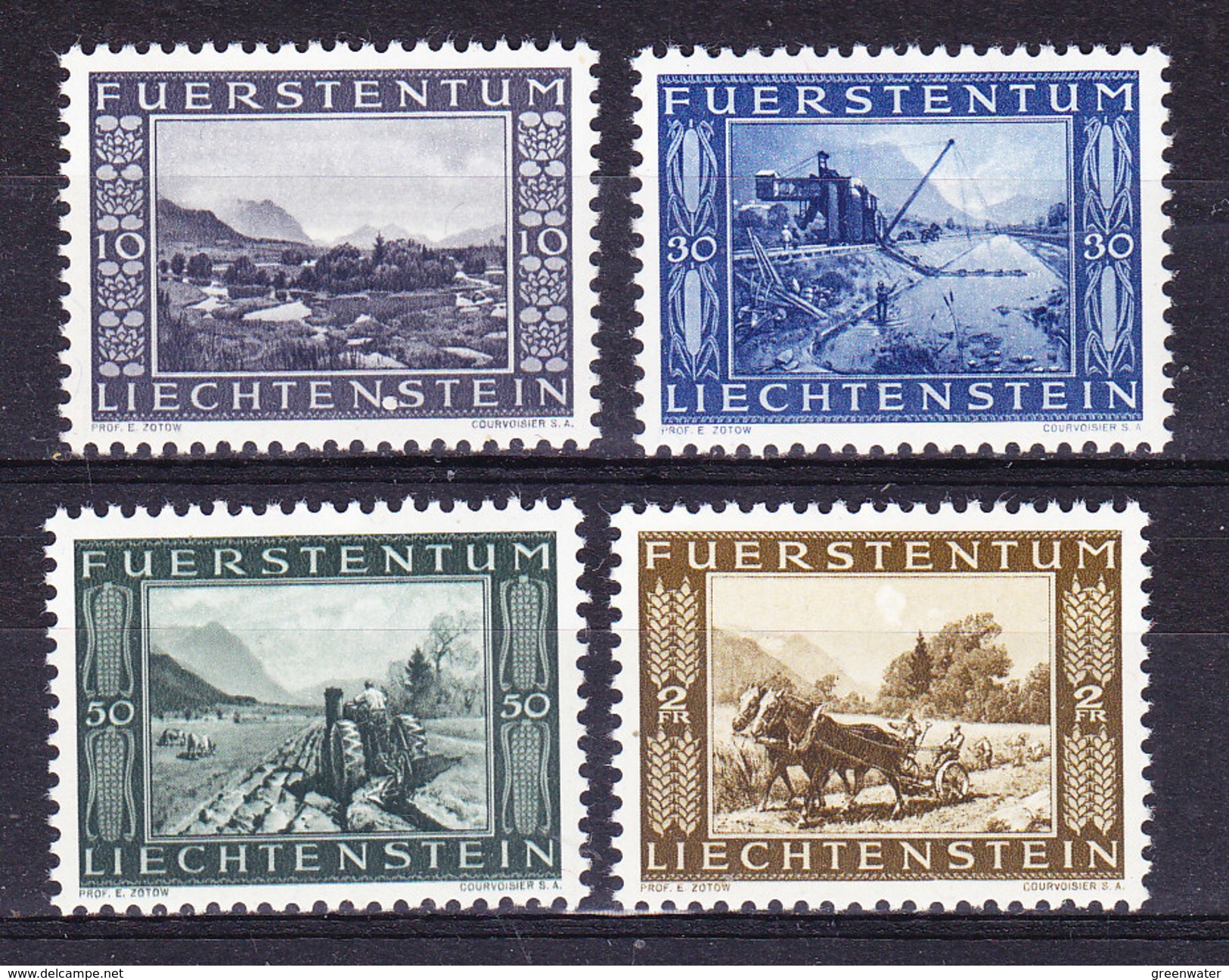 Liechtenstein 1943 Binnenkanal 4v ** Mnh (36635) - Gebruikt
