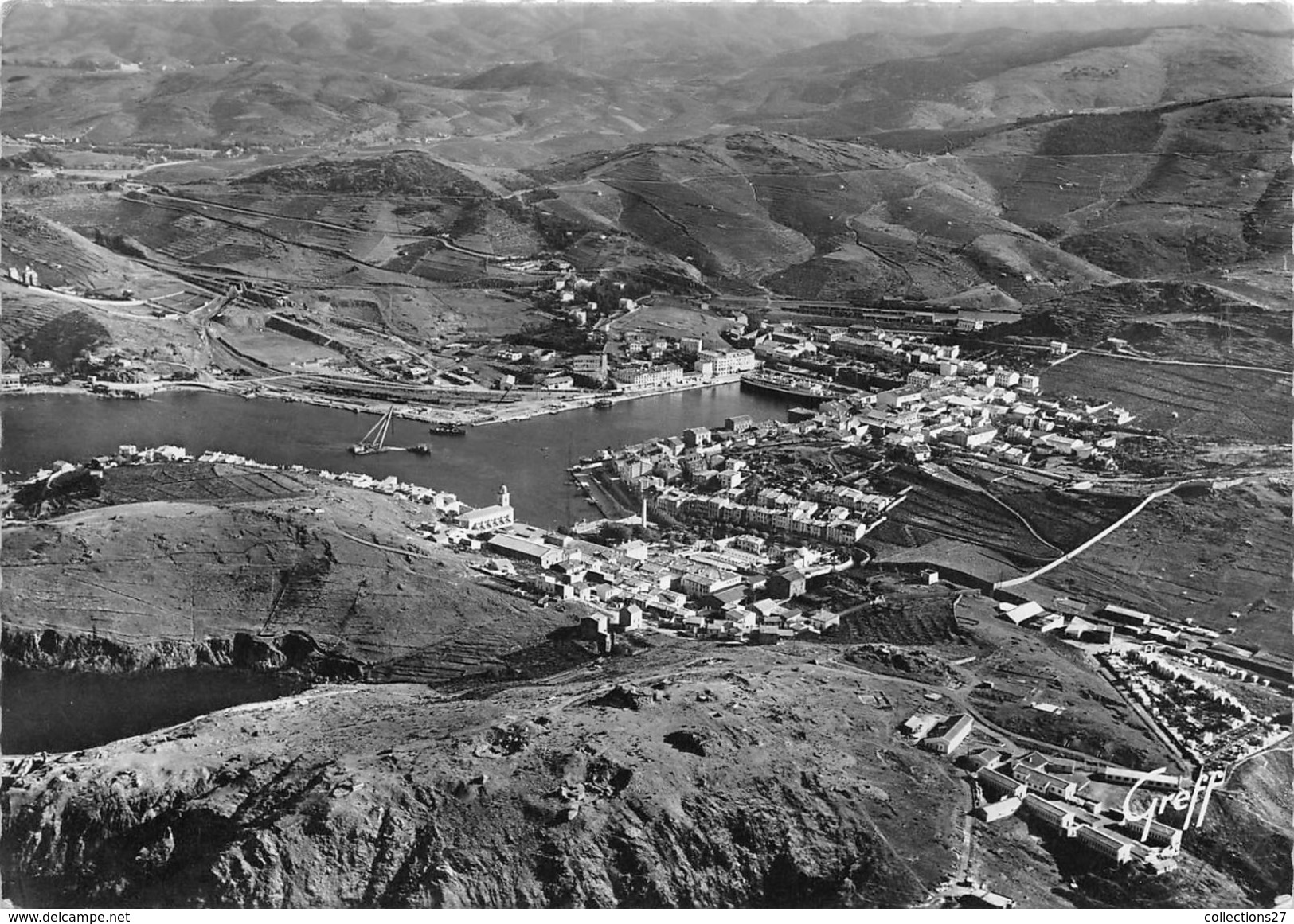 66-PORT-VENDRES- VUE AERIENNE DE LA VILLE ET DU PORT - Port Vendres