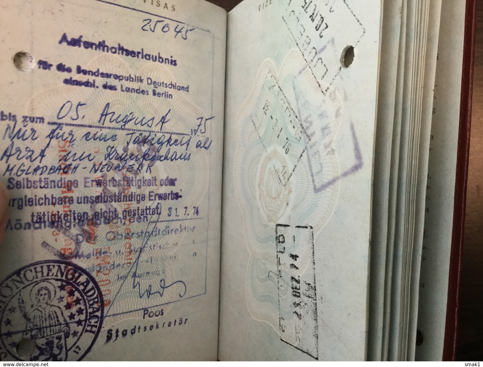 PASSPORT   REISEPASS  PASSAPORTO  YUGOSLAVIA  1967. VISA TO : HUNGARY , SUISSE , SWEDEN , DENMARK , GREECE , GERMANY ,