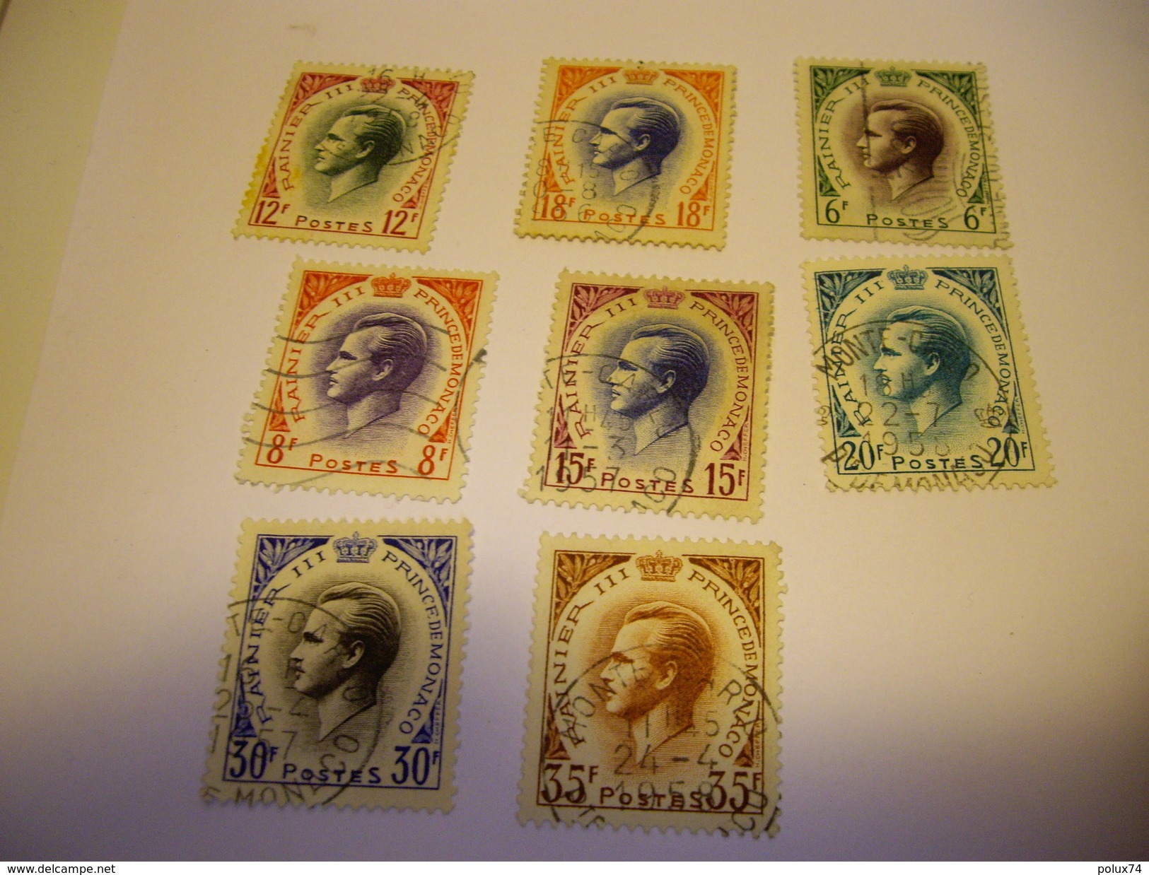 MONACO   Serie 1955-57 Prince  Rainier III  Oblitéré - Lots & Serien