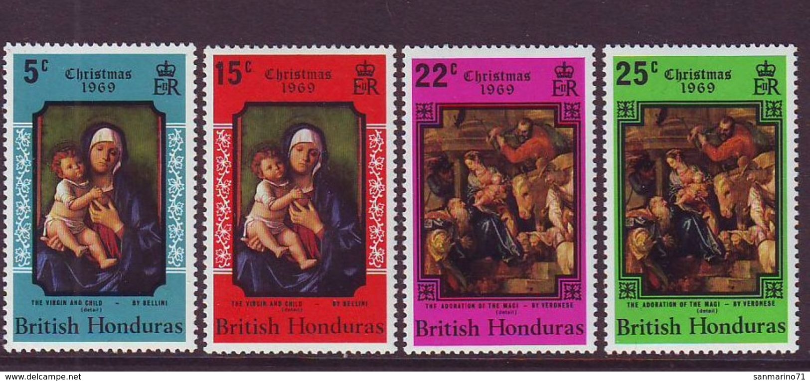 BRITISH HONDURAS 232-235,unused,Christmas 1969 - British Honduras (...-1970)