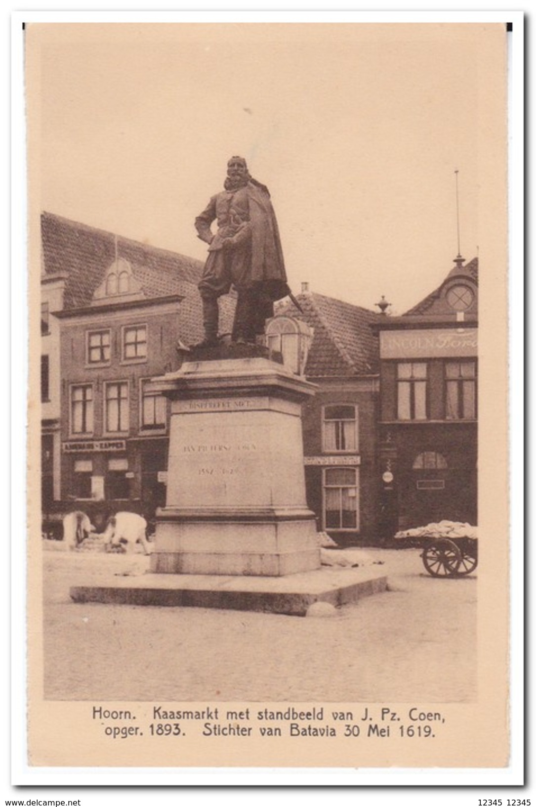 Hoorn, Kaasmarkt Met Standbeeld Van J. Pz. Coen - Hoorn