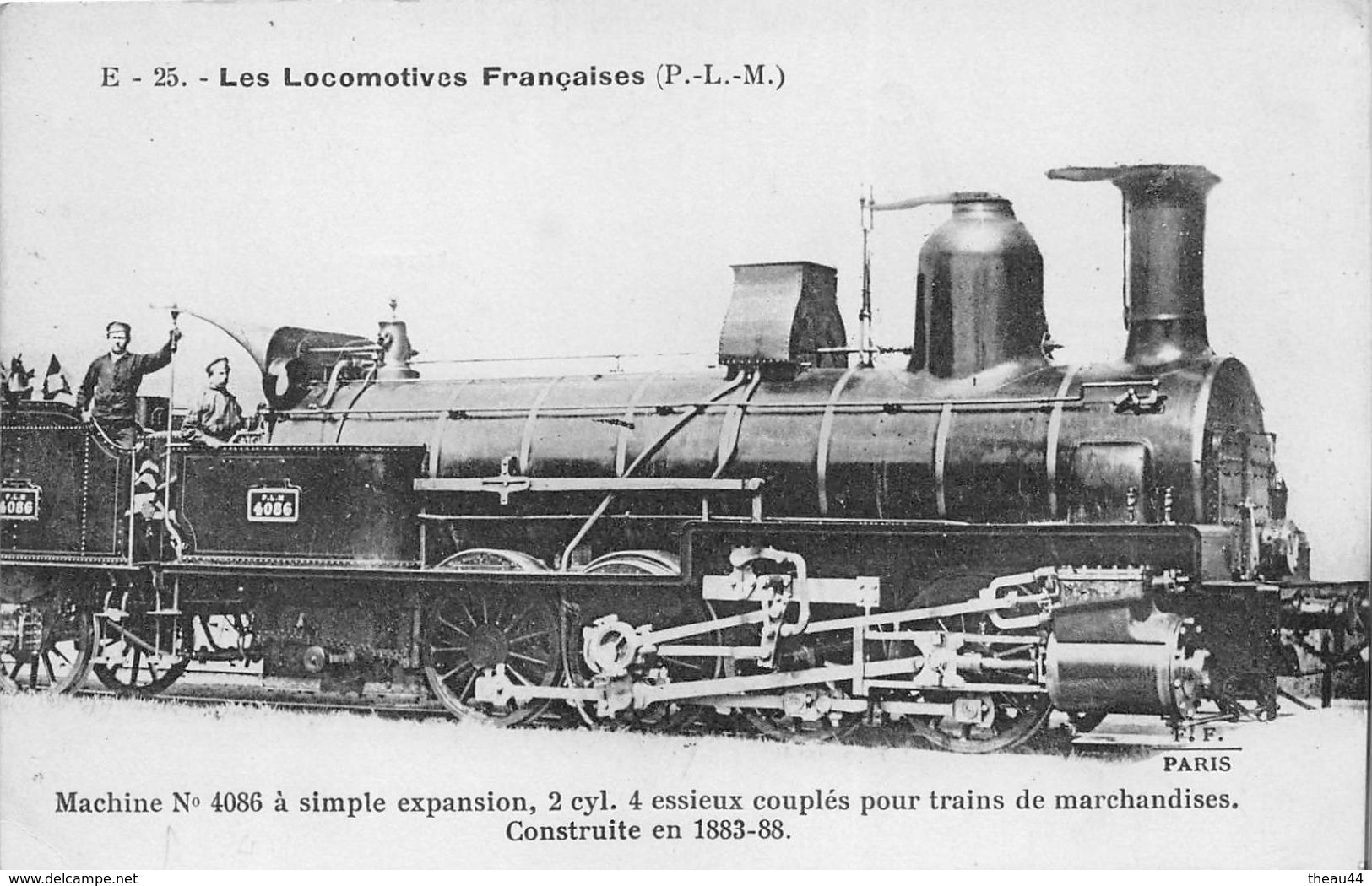 ¤¤  -  Locomotives Françaises P.L.M. Machine N° 4086  -  Train , Chemin De Fer - Cheminots   -  ¤¤ - Matériel