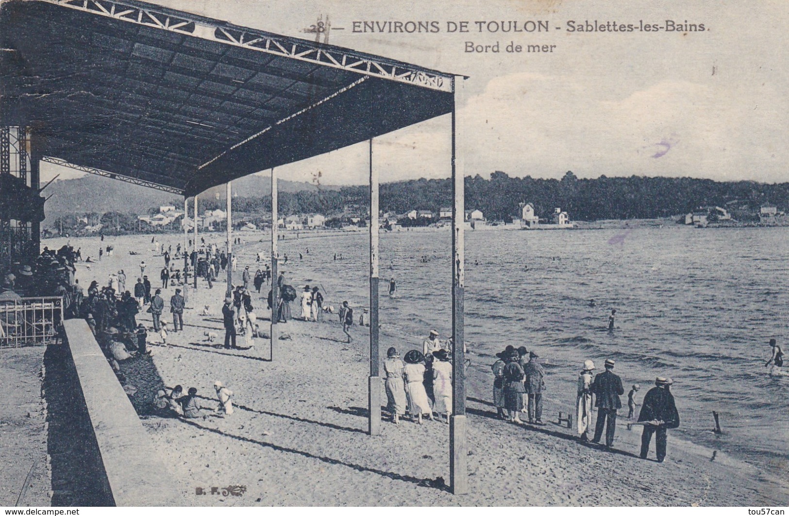 SABLETTES LES BAINS - ENVIRONS DE TOULON  - VAR  - (83)  - CPA BIEN ANIMÉE - BEL AFFRANCHISSEMENT POSTAL DE 1928. - Autres & Non Classés