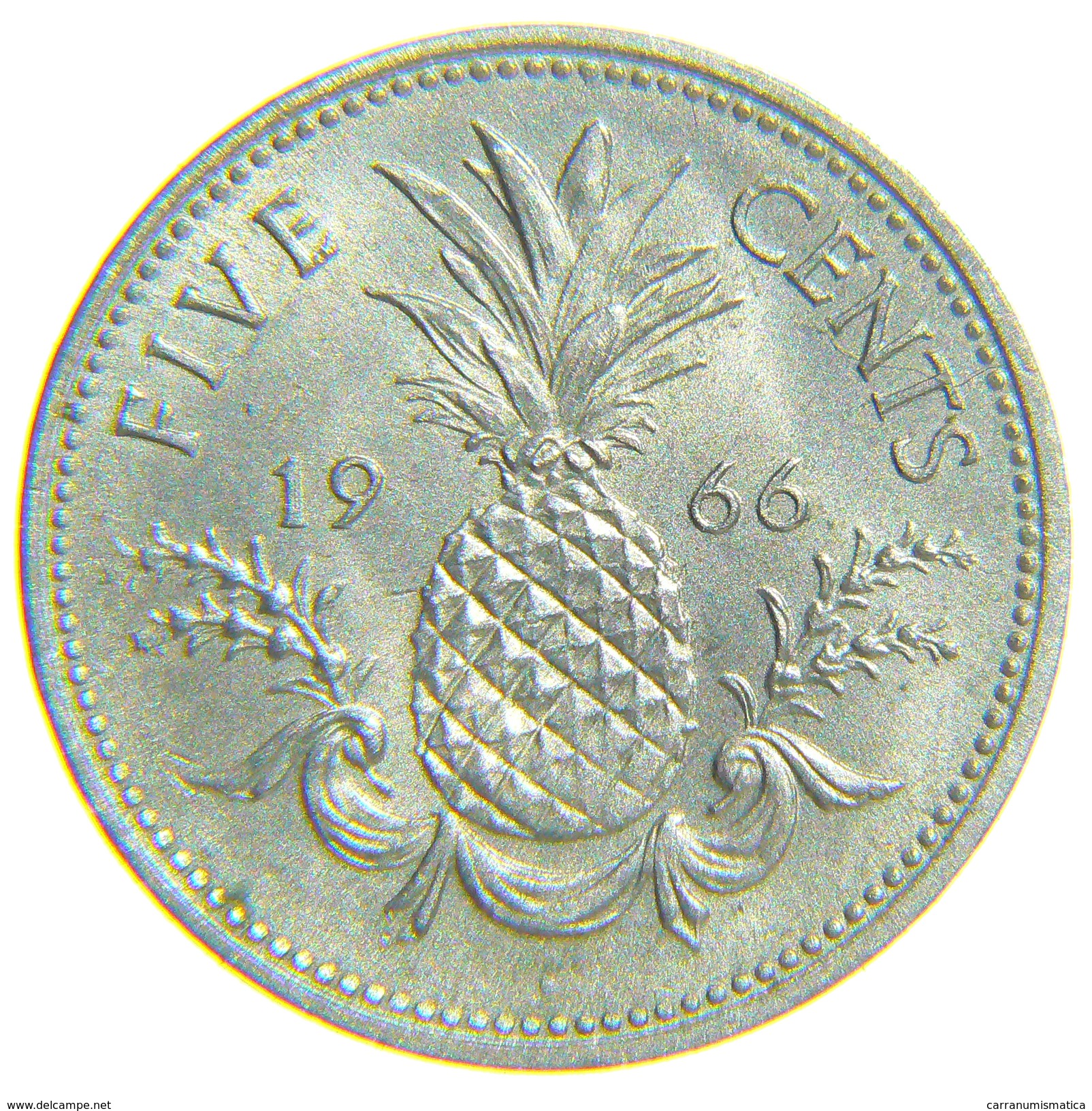 [NC] BAHAMAS - 5 FIVE CENTS 1966 - Bahamas